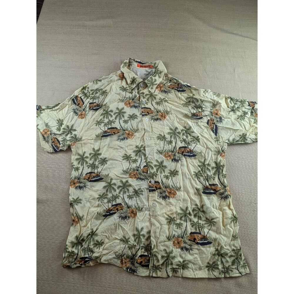 Studio35 Hawaiian Palm Tree Old School Car Print Men Size Medium